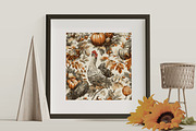 Vintage Harvest Feast Digital Paper, a Background Graphic by Vasmila (Thumbnail 2 of 6)