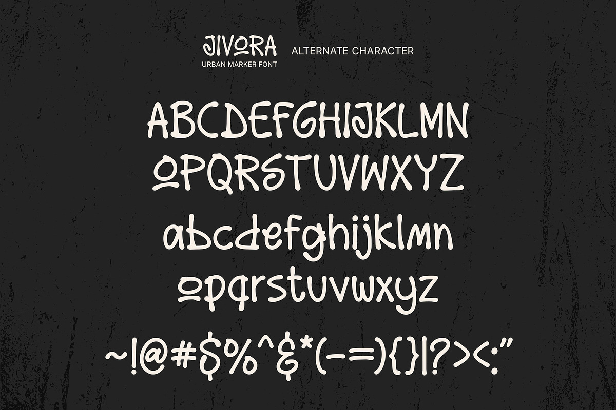 Jivora - Urban Funky Marker Font, a Handwritten Font by Youthlabs Studio (Photo 14 of 15)