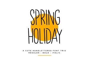 Spring Holiday | 3 Handwitten Font
