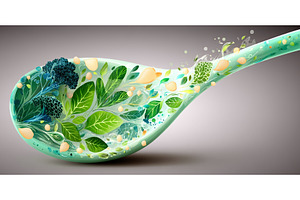 A modern illustration features a, a Food & Drink Photo by ZinetroN