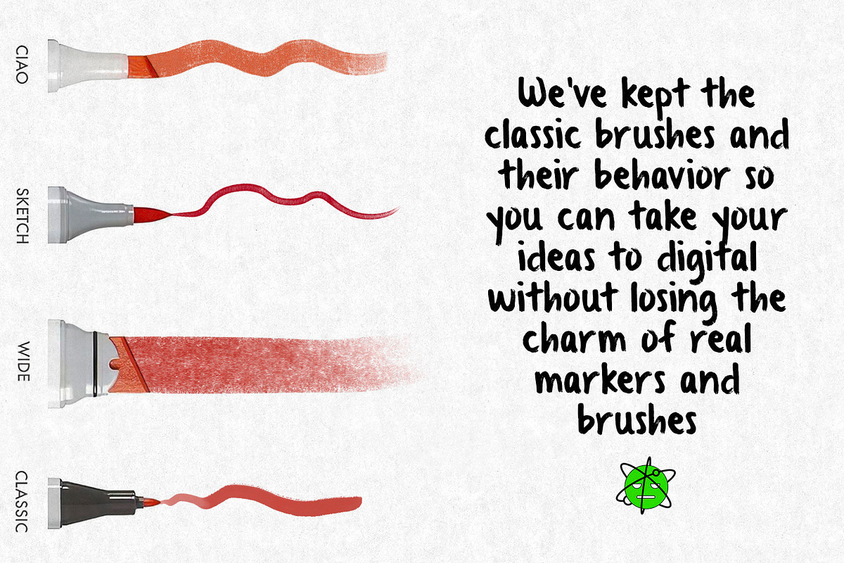 31 Procreate Marker Brushes, a Brush Add-On by Nuclear Brushes (Photo 6 of 8)