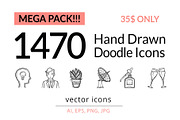 Hand drawn sketch vector icons, an Icon by Visual Generation (Thumbnail 1 of 16)