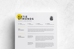 4 Pages Clean Resume Template/CV