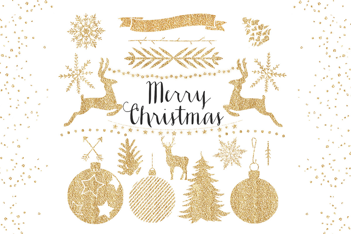 70% OFF - Gold Christmas BUNDLE, an Object Graphic by DigitalCloud (Photo 10 of 10)