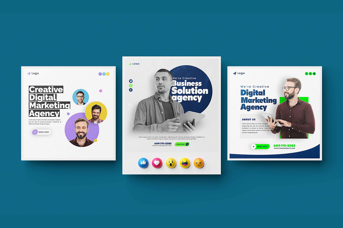 Marketing Agency Posts Bundle, a Social Media Template by Saman Osama (Photo 4 of 5)