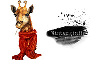 Set giraffe portraits .4 styles, an Animal Illustration by art_mouse (Thumbnail 2 of 6)