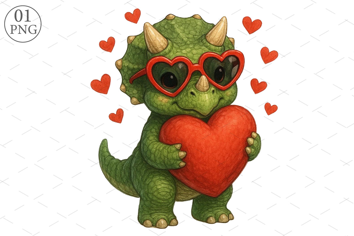 Valentine's Day T-Rex Png, Dino Love, a Graphic by Libby Wishes (Photo 1 of 8)