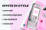 Y2K Retro Invitation Template, an Invitation Template by PLANETSEL (Thumbnail 3 of 4)