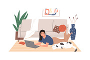 Remote and freelance relaxed work, a Person Illustration by Good Studio (Thumbnail 10 of 10)