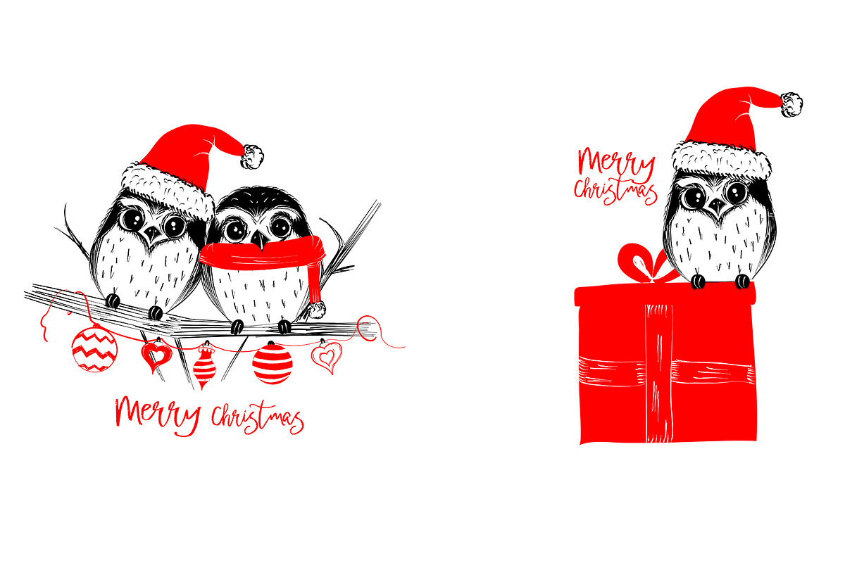 Christmas Collection - cute animals, an Animal Illustration by MM Studio (Photo 7 of 12)
