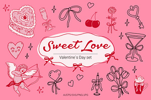 Valentine’s Day Clipart Collection, a Decorative Illustration by Idressart