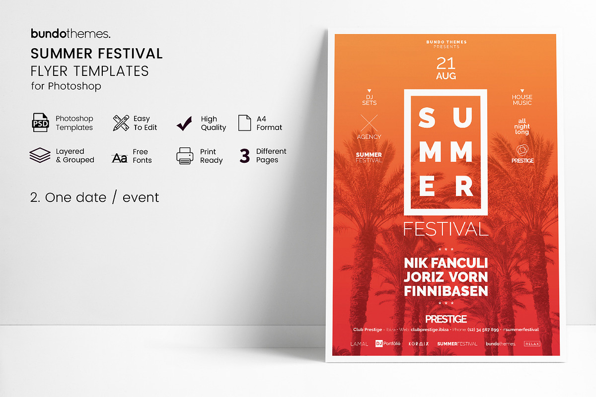 Summer Festival Flyer, a Flyer Template by Bundo Themes (Photo 3 of 5)