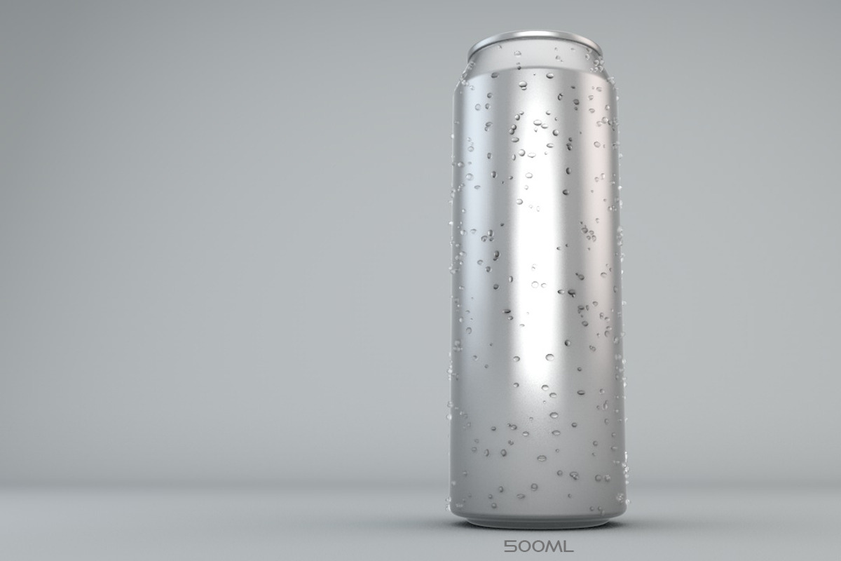 Beverage Cans in 3 Sizes, a Food & Drink 3D Model by 3DTreatment (Photo 2 of 6)