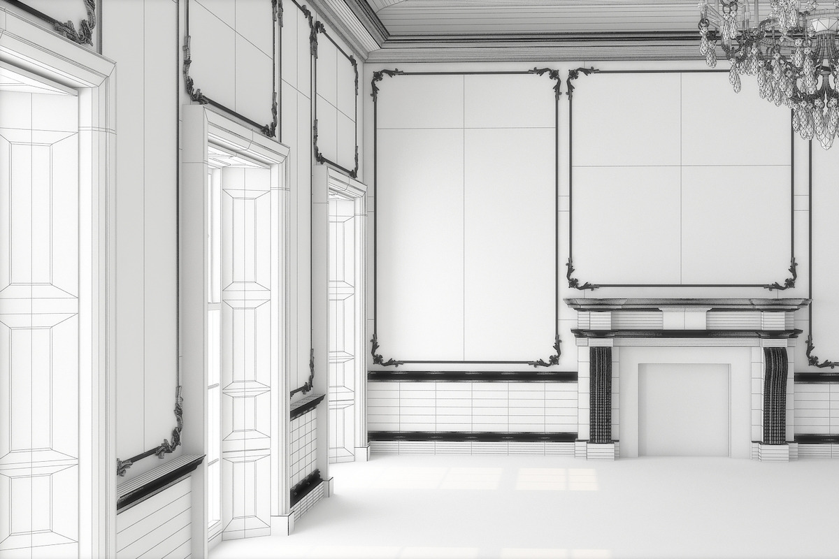 Classic Interior Hall 3D, an Architecture 3D Model by Giimann (Photo 11 of 12)