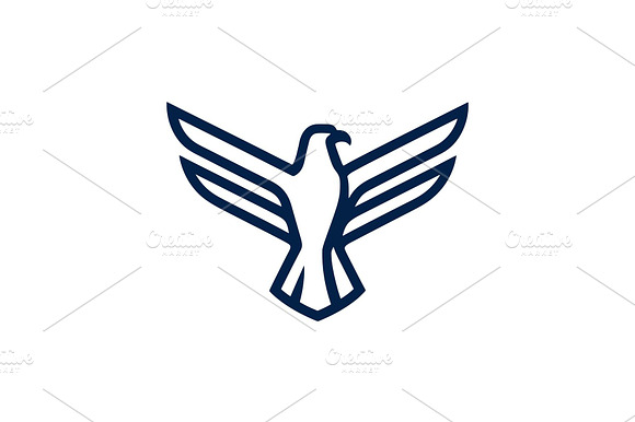 Eagle geometric bird logo icon preview 2