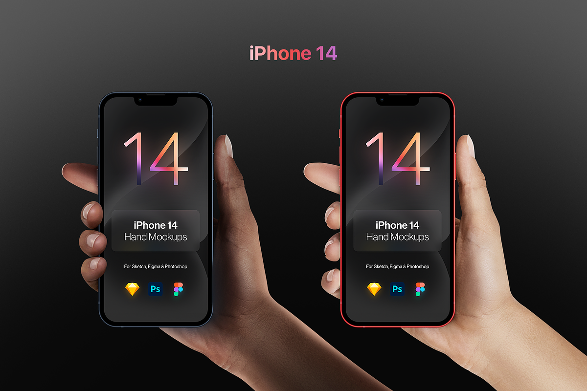 Hand Mockups iPhone 14 Pro & normal, an iPhone Mockup by Pierre Borodin (Photo 4 of 10)