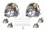 Nativity Scenes Holy Family Clipart, a Seasonal Illustration by KaramfilaS (Thumbnail 4 of 12)