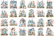 Whimsical Spring House Clipart, an Illustration by Black Bird Studio (Thumbnail 2 of 7)