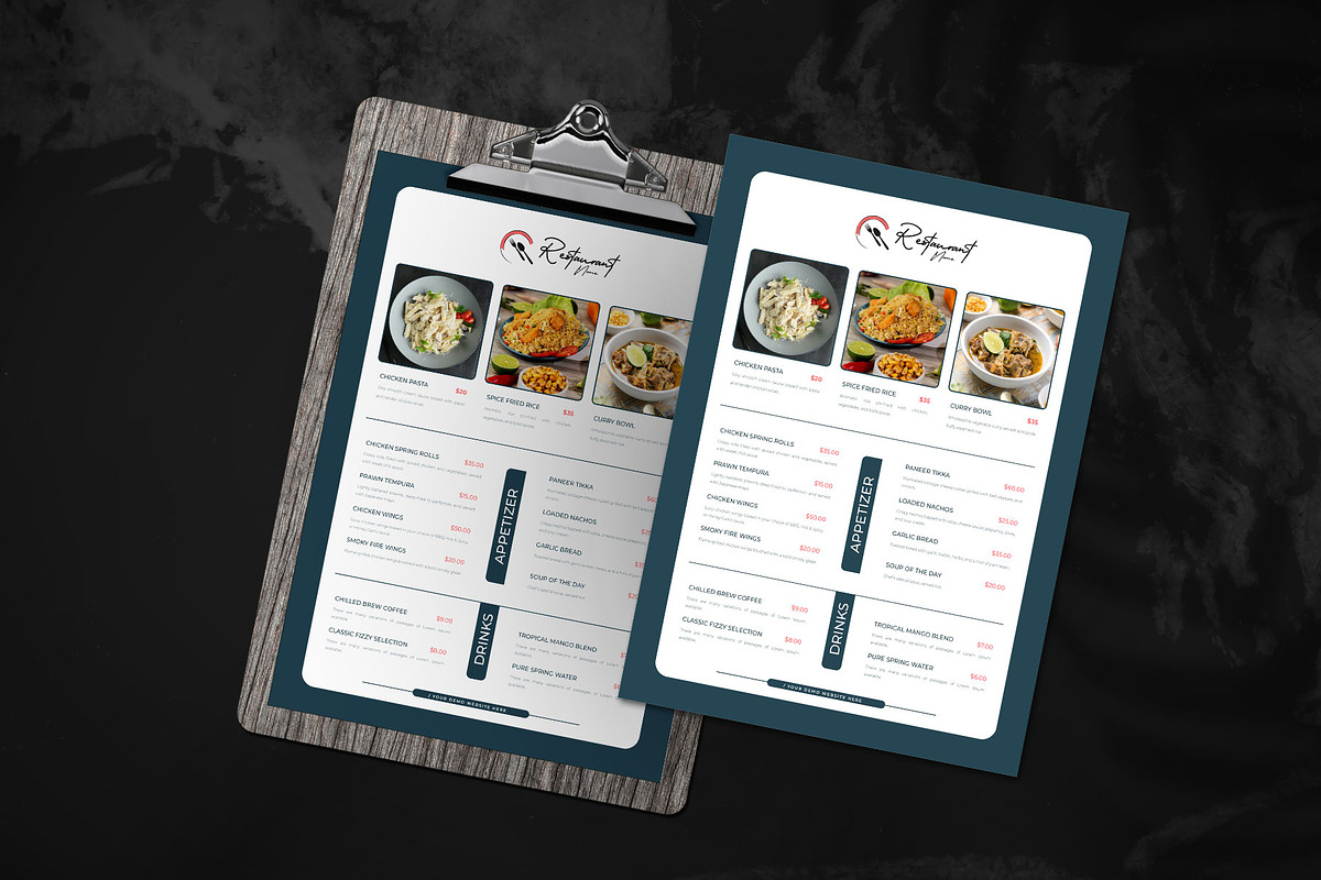 Restaurant food menu template, a Flyer Template by Tanmoy Topu (Photo 1 of 2)