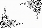 Floral Corner Border Bundle, an Illustration by Designs_River (Thumbnail 2 of 9)