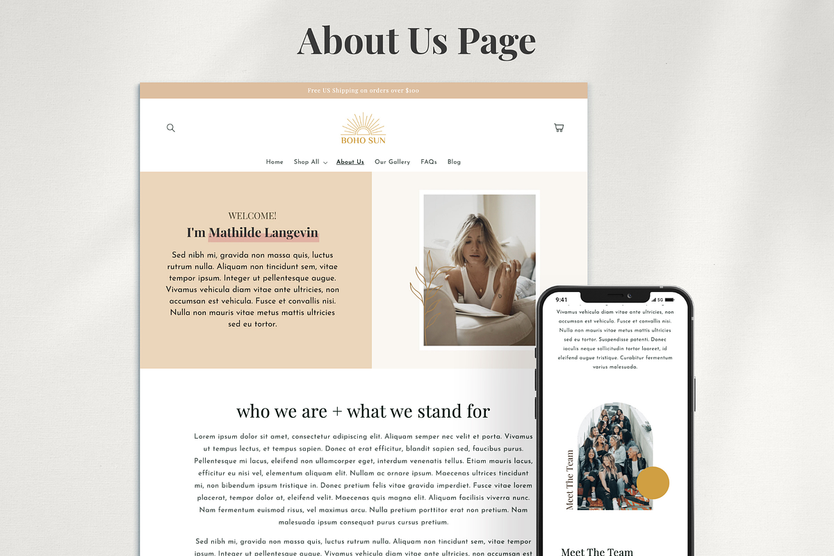 Boho Sun - Fashion Shopify Theme, a Templates & Theme by InspiredTheme (Photo 2 of 8)