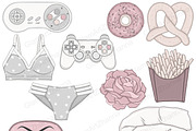 Weekend Clipart, an Illustration by GlamArtZhanna (Thumbnail 4 of 5)