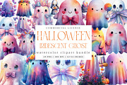 Iridescent Halloween Ghost PNG, an Illustration by SinaCreation (Thumbnail 1 of 7)