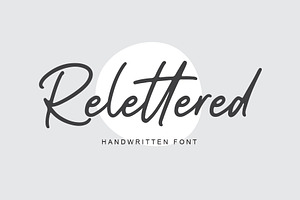 Relettered | Handwritten font