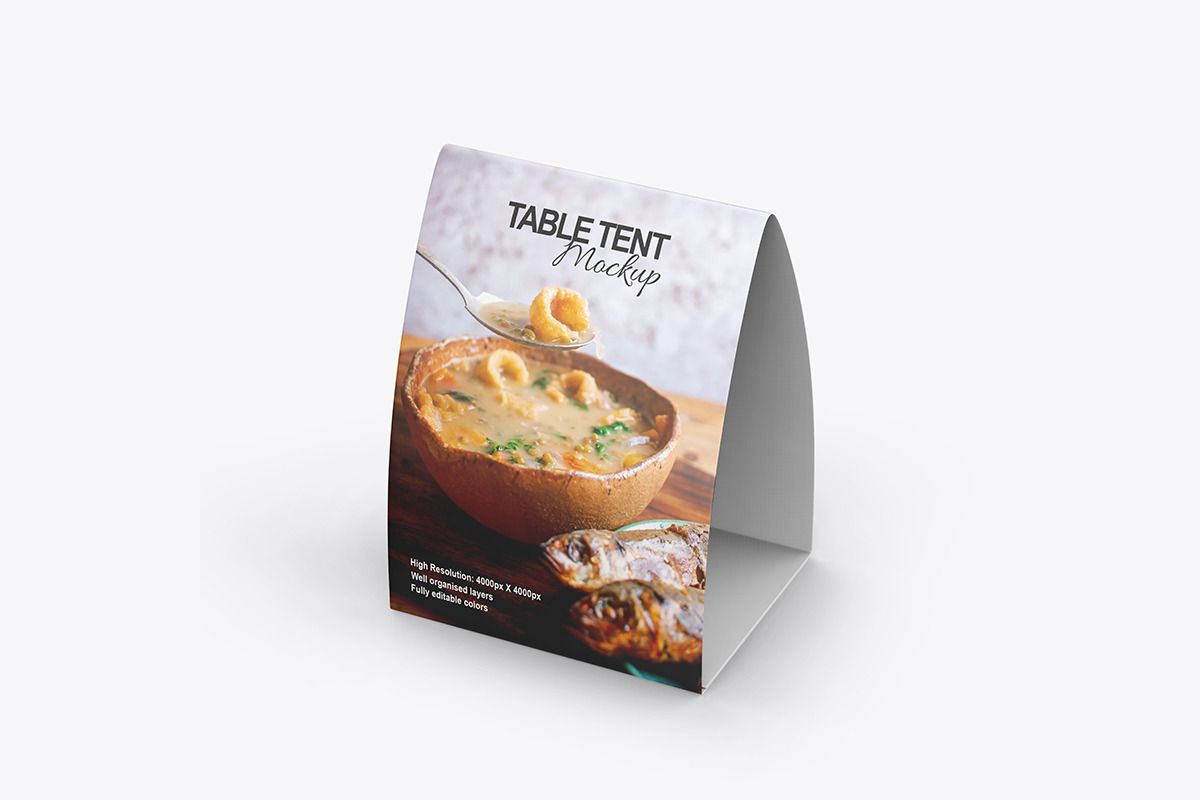 Table Tent Mockup Set, an Advertising Mockup by Dev.Rawat21 (Photo 3 of 4)