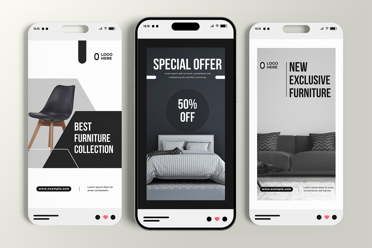 Modern Furniture Social Media Story, a Social Media Template by MightyDesign (Photo 1 of 6)