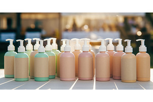 Assorted eco-friendly cosmetic, an Illustration by tilialucida