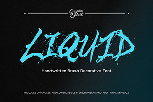 Liquid Handwritten Brush Font, a Handwritten Font by Graphic Spirit