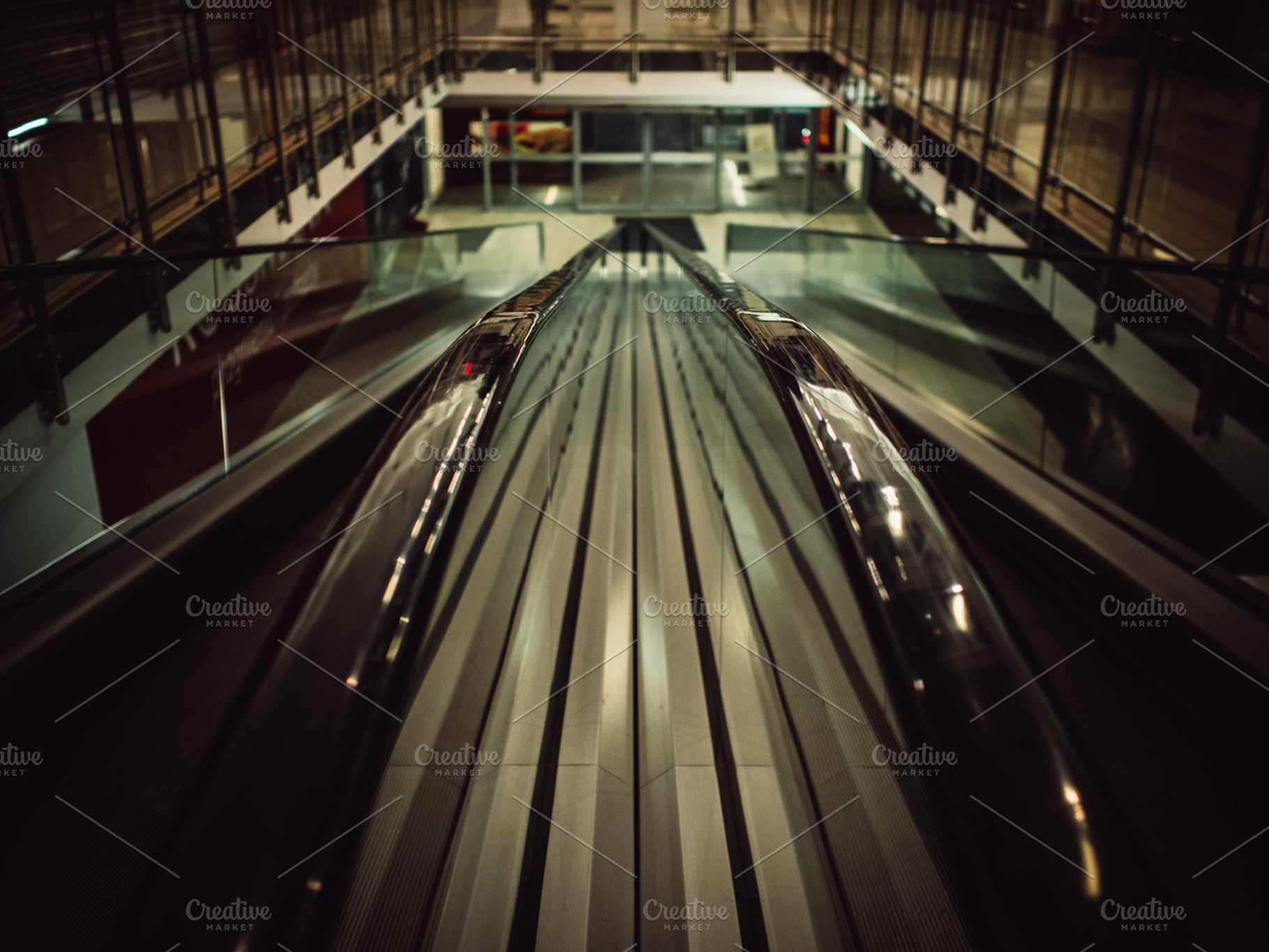 Escalator stock photo containing escalator and stairs