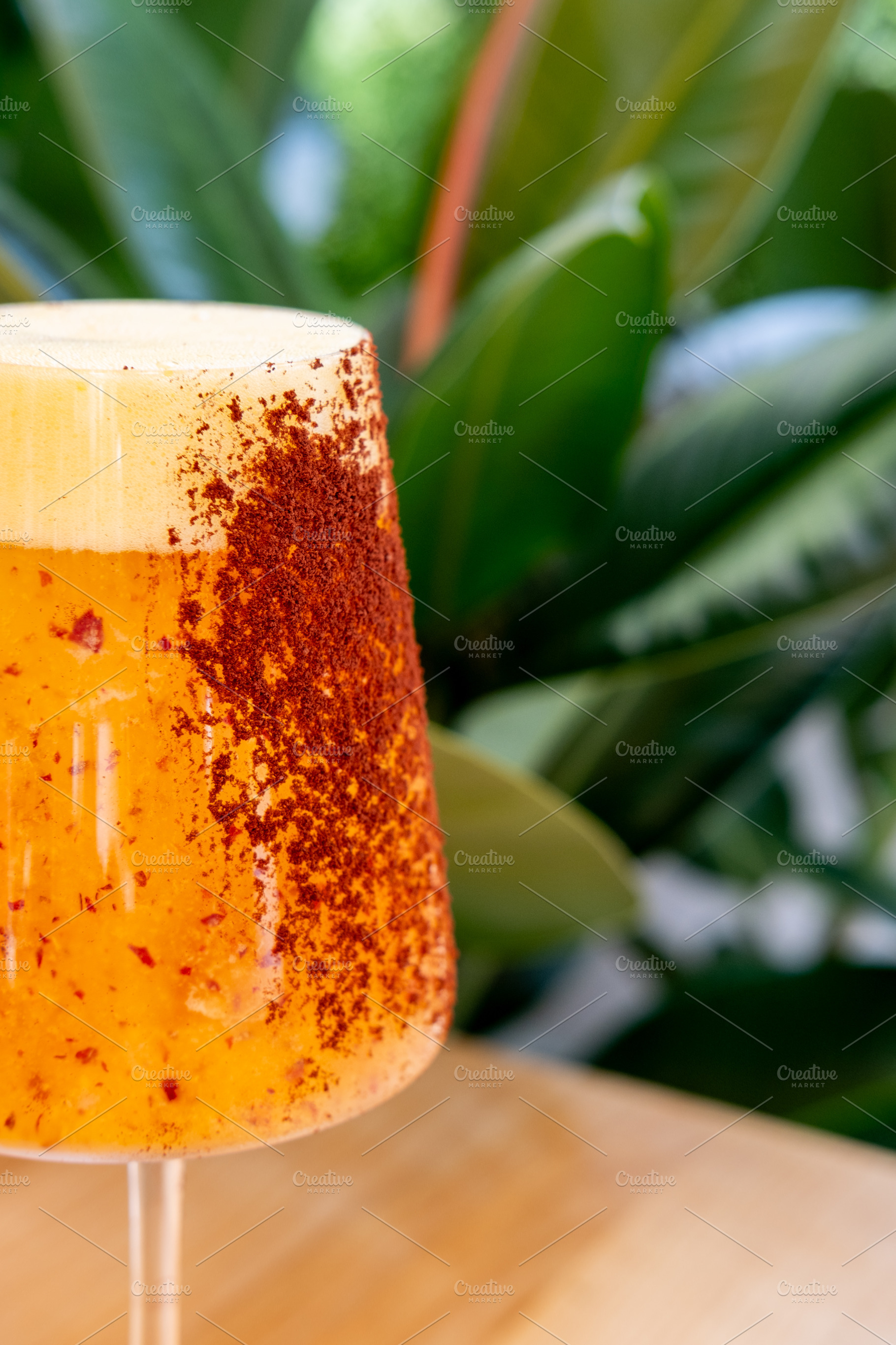 Tropical orange drink citrus beverage leaves spicy, a Food & Drink Photo by Photo Drive Studio