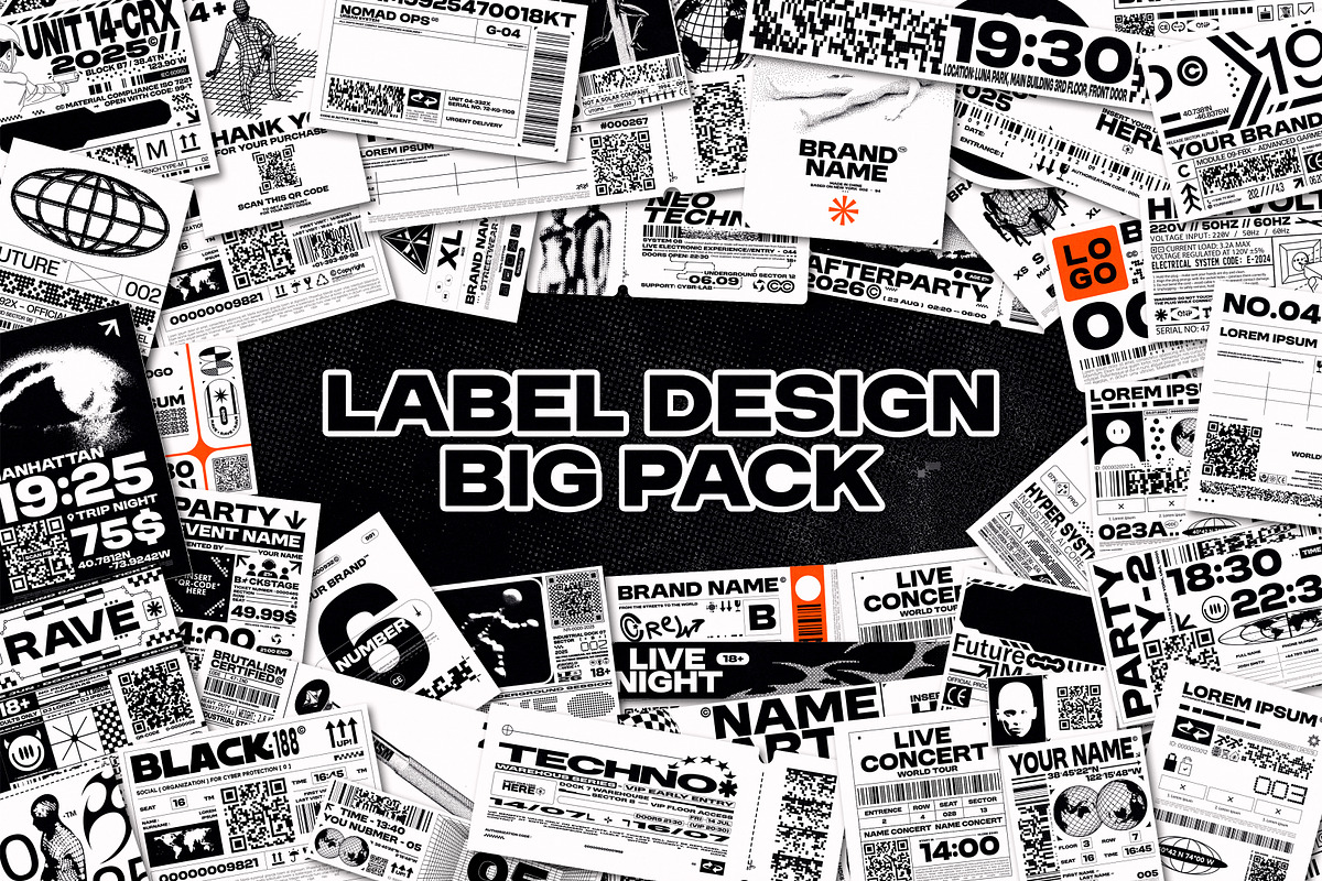 LABEL DESIGN BIG PACK VECTOR, a Graphic by BonkiStudio (Photo 1 of 8)
