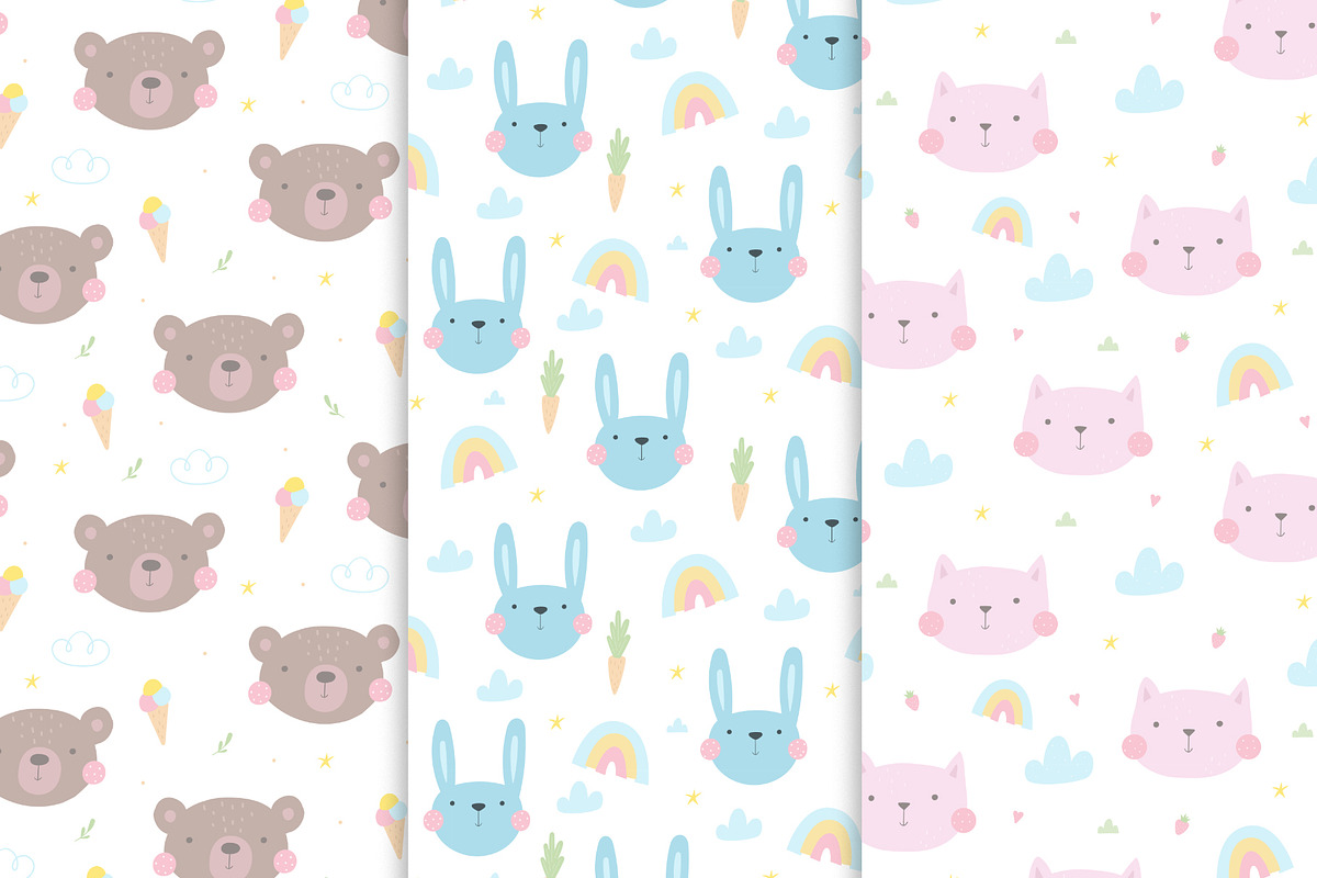 Cute baby animals collection., a Background Graphic by Irene_Boiko_ART (Photo 4 of 10)