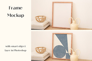 Frame Mockup Minimal Natural, a Print Template by LOPEstudio