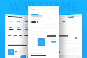 Wireframe Landing Page Template, a Landing Page Template by ContestDesign