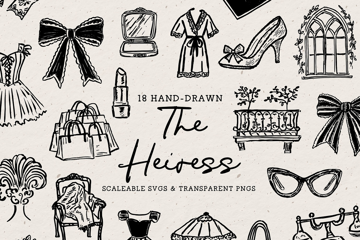 Vintage Fashion Clipart, Clothing, an Object Illustration by The October Creative (Photo 1 of 6)
