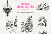 Christmas Vibe: Vector Line Art, a Seasonal Illustration by divanovskaya_nv (Thumbnail 9 of 15)