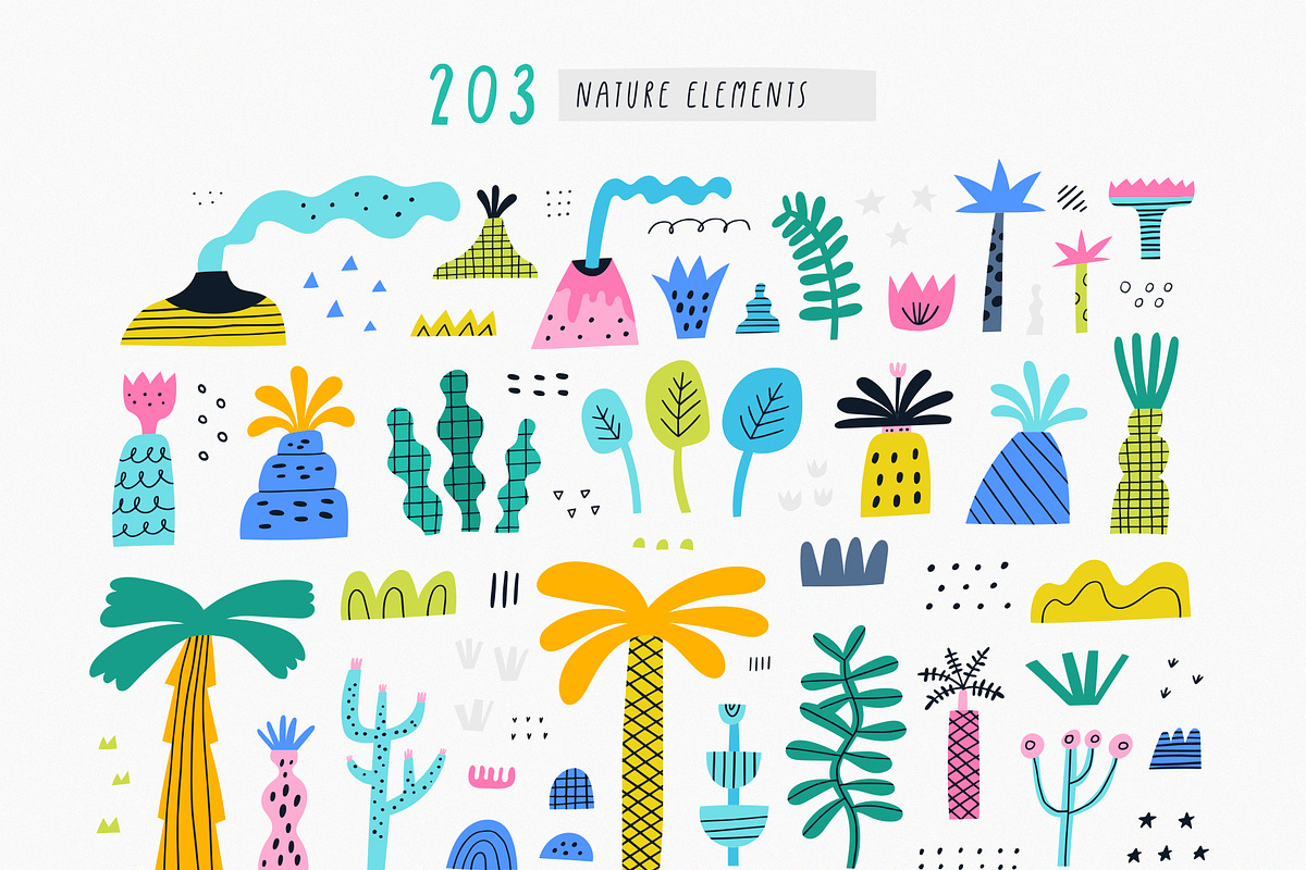 Dinosaur island - 250+ elements, an Animal Illustration by Olia (Photo 3 of 12)