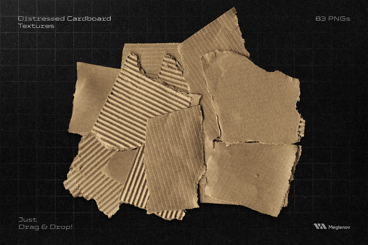 Distressed Cardboard Textures, a Texture Graphic by Meglenov (Photo 15 of 16)
