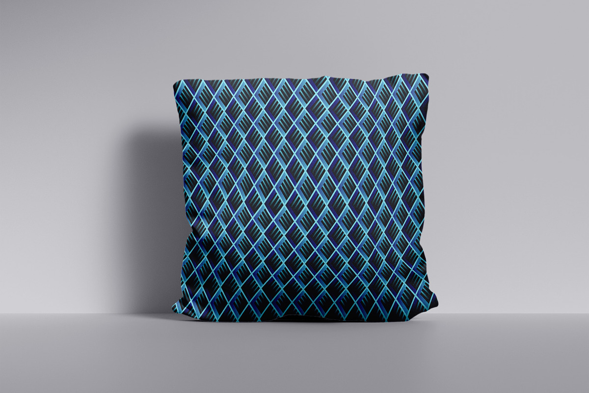 Blue Gradient Geometric Pattern, a Pattern Graphic by Neermana (Photo 3 of 5)