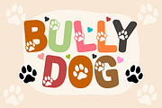 Bully Dog - Cute Paw Print Font, a Sans Serif Font by KiddoGlyphs Studio (Thumbnail 1 of 5)