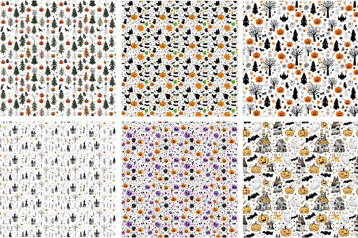 Halloween Christmas  Seamless Patten, an Illustration by Designking (Photo 3 of 4)