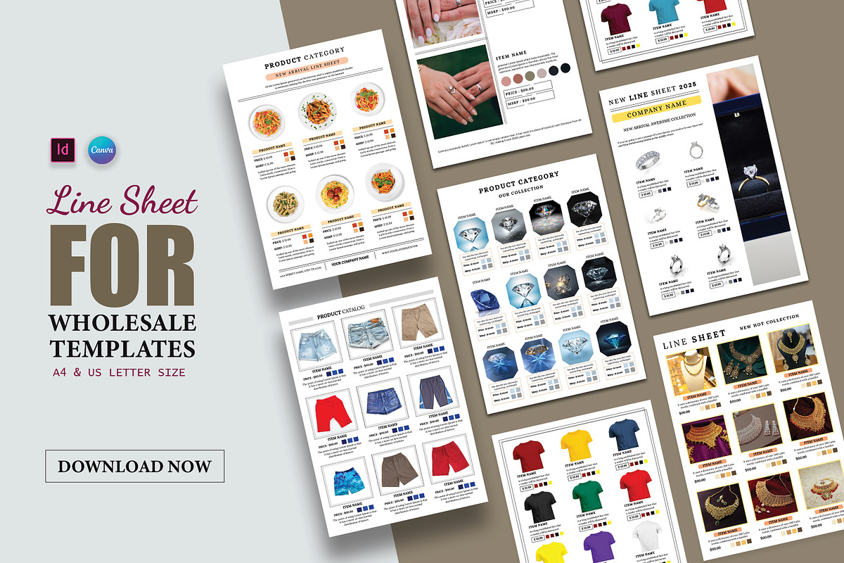Line Sheet For Wholesale Catalog, a Stationery Template by Design Zone (Photo 1 of 7)
