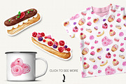 French Sweets Watercolor Collection, a Food Illustration by Olga Alexeenko (Thumbnail 6 of 6)