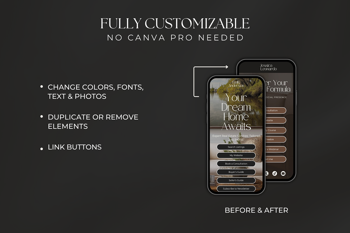Real Estate Link in Bio for Canva, an App Template by Meraki Templates (Photo 4 of 8)