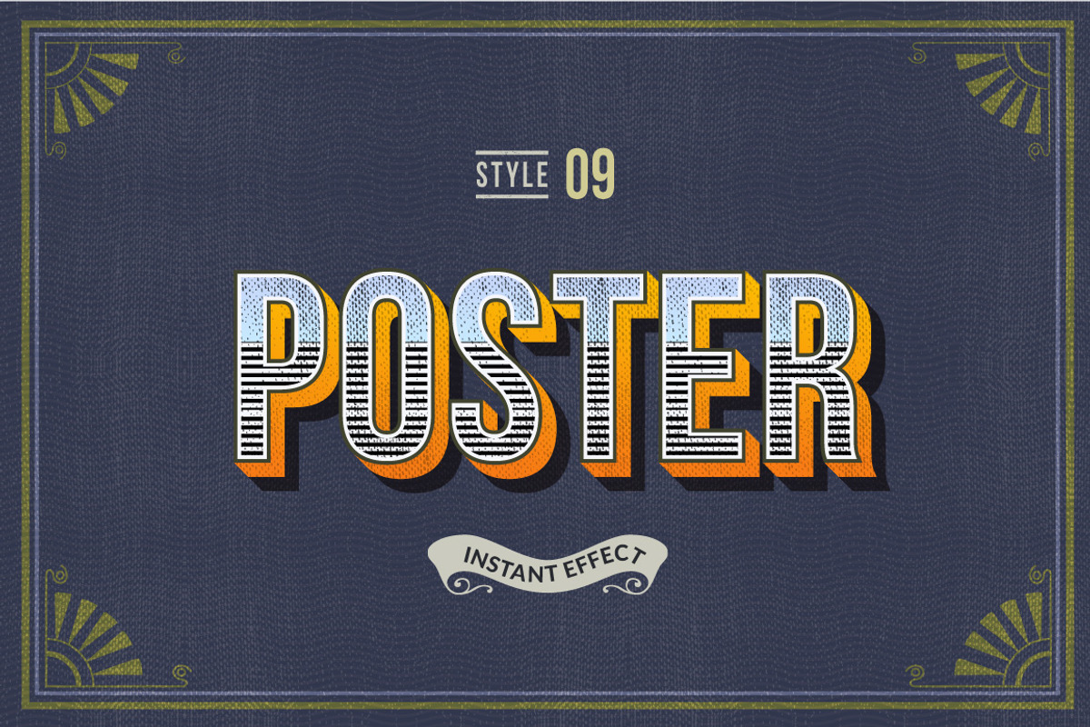 Vintage Text Effects (Illustrator), a Layer Style Add-On by Vector Galore (Photo 9 of 11)