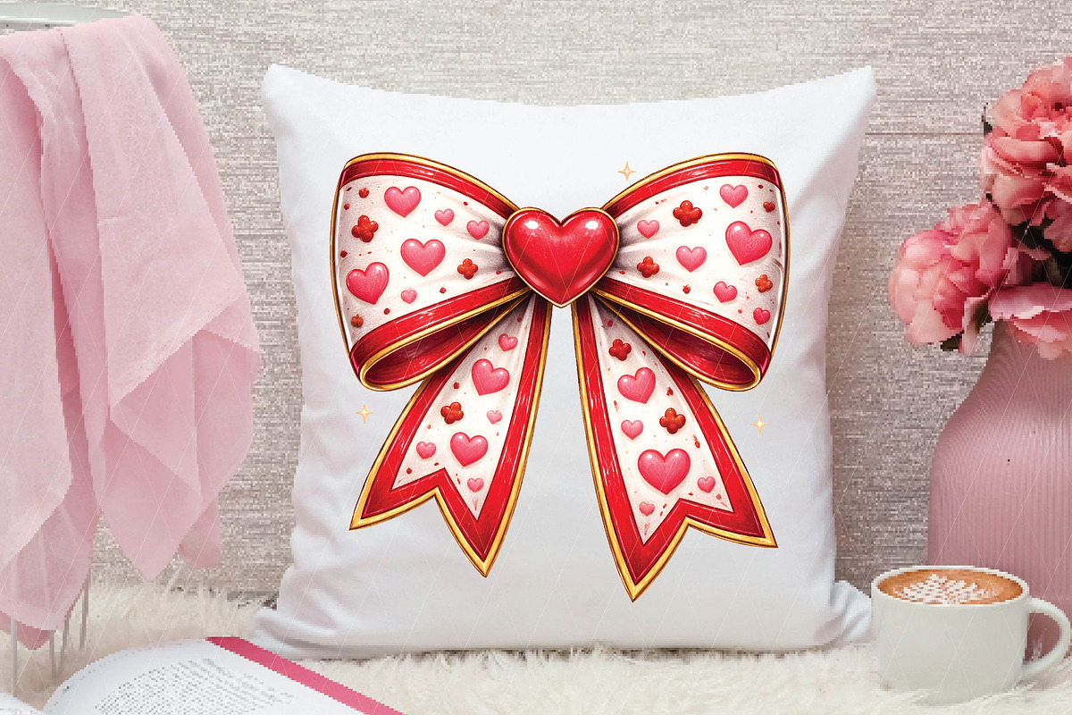 Coquette Bow Heart Png, Valentine De, an Illustration by DreamPrint404 (Photo 6 of 6)